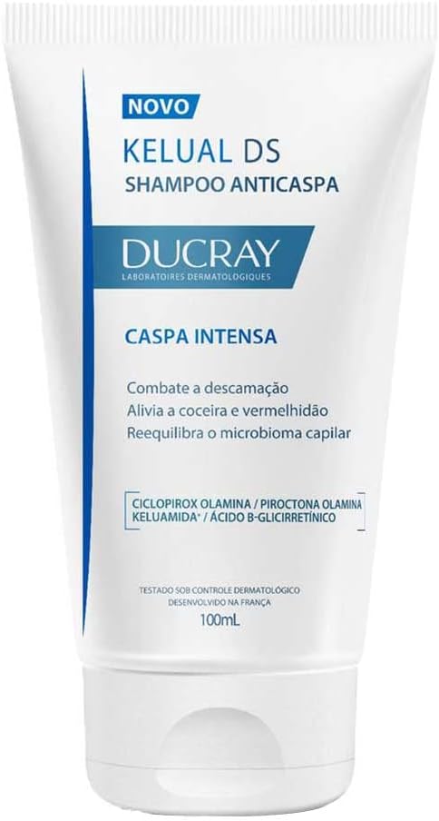 Shampoo Ducray Kelual Anticaspa 100ml para nós — Melhor Anticaspa para Couro Sensível