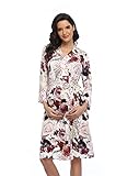 Bester Umstands- und Stillumhang - Diese vielseitigen, floralen Baumwoll-Bademäntel können bump und darüber hinaus getragen werden, was bedeutet, dass diese Baumwoll-Bademäntel Sie vom Babybauch zur neuen Mutter begleiten.