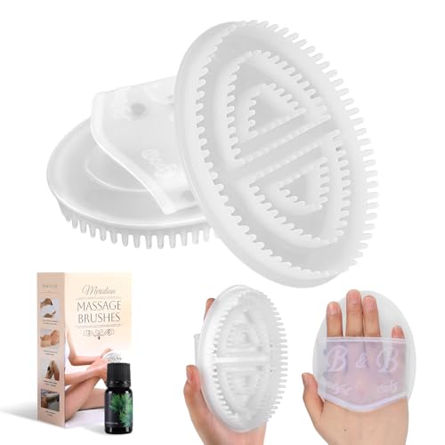 2 PCS Meridian Massage Brushes, Wood Therapy Massage Tools with Essential Oil, Handheld Meridian...