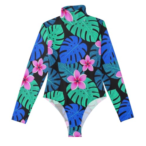 Bodis moldeadores para mujer lindos tops manga larga cuello alto exóticos