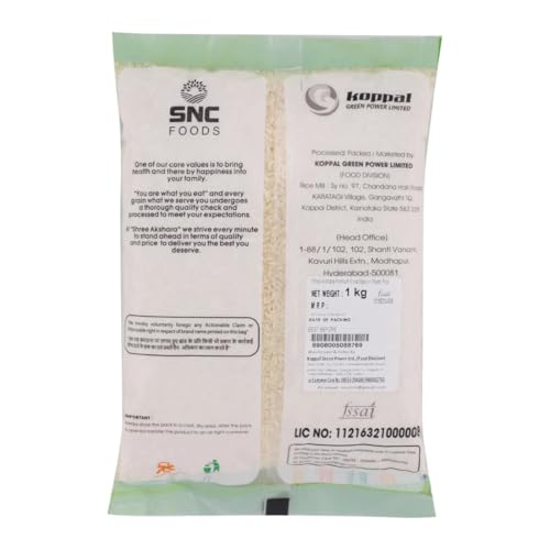 Image of Shree Akshara Premium Steam Sona Masoori Rice (Polished) 1 kg | Premium Quality Daily Use Rice