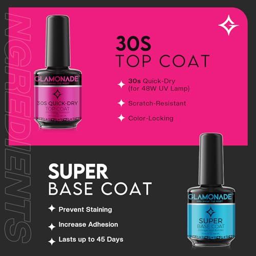 Glamonade Top Coat 30S e Super Base Coat