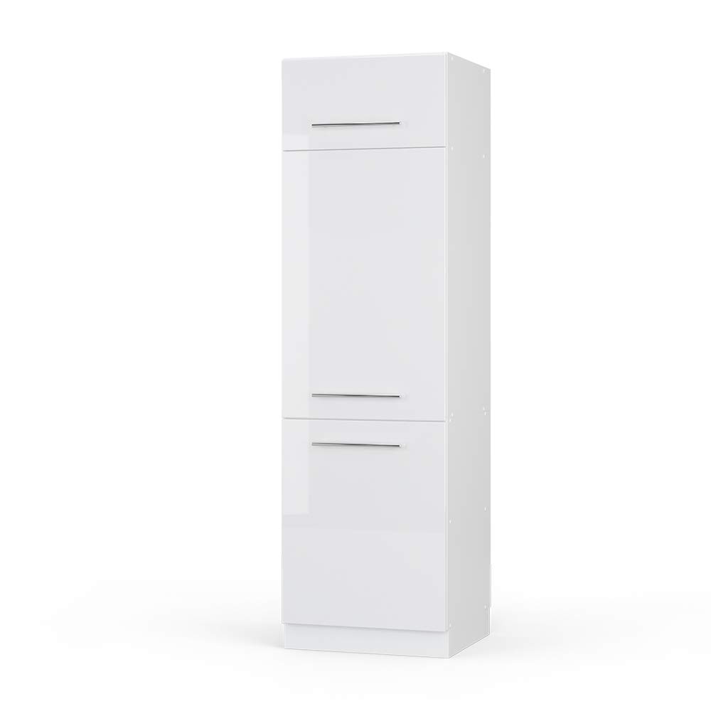 scaffetto bianco gloss per frigorifero 60 cm regolabile