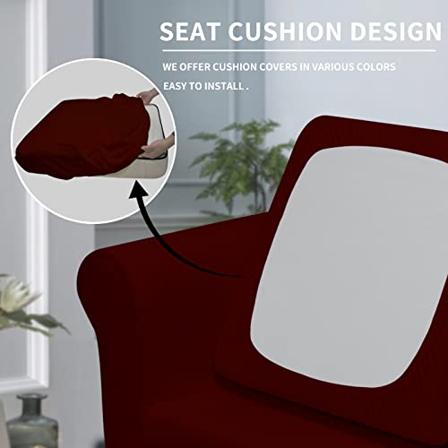 Image of Easy-Going 2 Pieces Stretch Sofa Slipcover for Armchair Washable