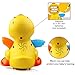 Yiosion Musical Flapping Yellow Duck Interactive Action Educational Learning Walking Light Up Dancing Toy for 1 Year Old Baby Toddler Infant