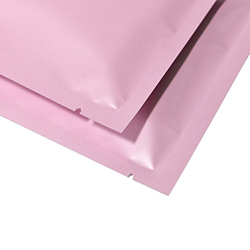 Qq Studio 100 Pcs Metallic Mylar Foil Open Top Sealable Bags (6X9Cm (2.3X3.5"), 100X Light Pink) #TOP3