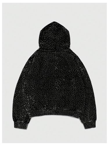 SOLY HUX Men's Glitter Oversized Hoodies Sparkly Long Sleeve Shirts Party Hooded Sweatshirts Tops2