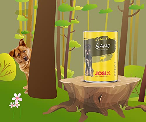 JosiDog Game in Sauce (12 x 415 g) | Nassfutter in Sauce mit Wild| für ausgewachsene Hunde | Hundefutter | powered by JOSERA
