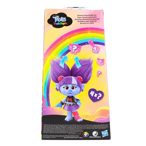Muñeca DreamWorks Trolls Val con sorpresas en el cabello 22 cm miniatura 7