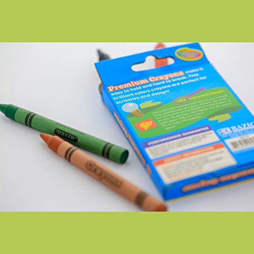 Bazic Crayons 8 Color (Total 32-Count), Assorted Colors Coloring Crayon Set, Non Toxic Drawing Crayons For School Art, Gift For Kids Artist #TOP3