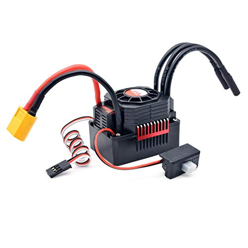 OWSOO 45A ESC com BEC XT60 Plug 2-3S à prova d'água Brushless ESC para 1/12 1/10 RC Car 3650 Motor
