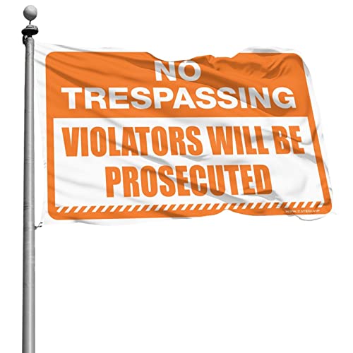 Accessoires de chambre pour hommes et adolescents avec le drapeau No Trespassing 152x244