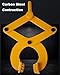 Industrial Pallet Puller Clamp, 2204 lb Grabber Hook, Heavy Duty Steel Single Scissor Clamp, 5' Jaw Opening, for Forklift Chain, Stump Puller