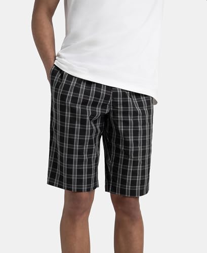 Image of Jockey 9005 Men's Super Combed Mercerized Cotton Woven Fabric Regular Fit Printed Bermuda with Side Pockets