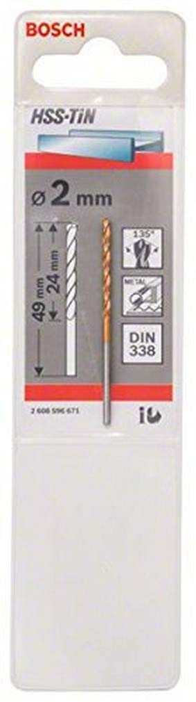 Bosch HSS-TiN Drill Bit 2mm