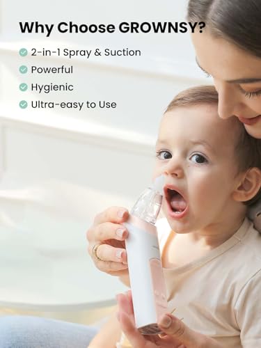 image for GROWNSY Nasal Aspirator for Baby, 2-in-1 Electric Nose Spray & Suction