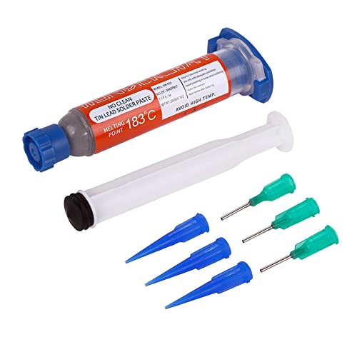 Wonderway Sn63/Pb37 T4 Tin Lead Solder Paste No Clean, 183℃ Melting Point (20g)