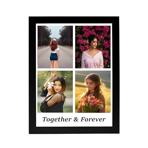 Image of Personalized Photo Frame 8x12 Inch | Custom Collage Photo Frame Gift for Birthday, Anniversary, Couple, Friends | Acrylic Sheet with MDF Back | Wall Decor Memory Frame (D-4)