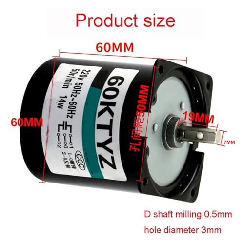 Moteur synchrone 60Ktyz 220V 15RPM aimant permanent 14W AC - 4