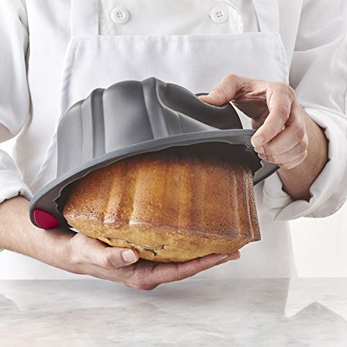 Trudeau 5118558 Structure Fluted Cake Pan Silicone Bakeware, Medium, Confetti White #TOP7