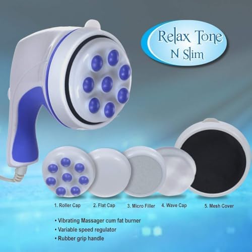Pijano Relax Spin Tone Body Massage | Handheld Full Body Massage Machine | Deep tissue vibrational therapy for pain relief and slimming | Electric massage for neck, back, shoulders and legs Pijano Relax Spin Tone Body Massage | Handheld Full Body Massage Machine | Deep tissue vibrational therapy for pain relief and slimming | Electric massage for neck, back, shoulders and legs