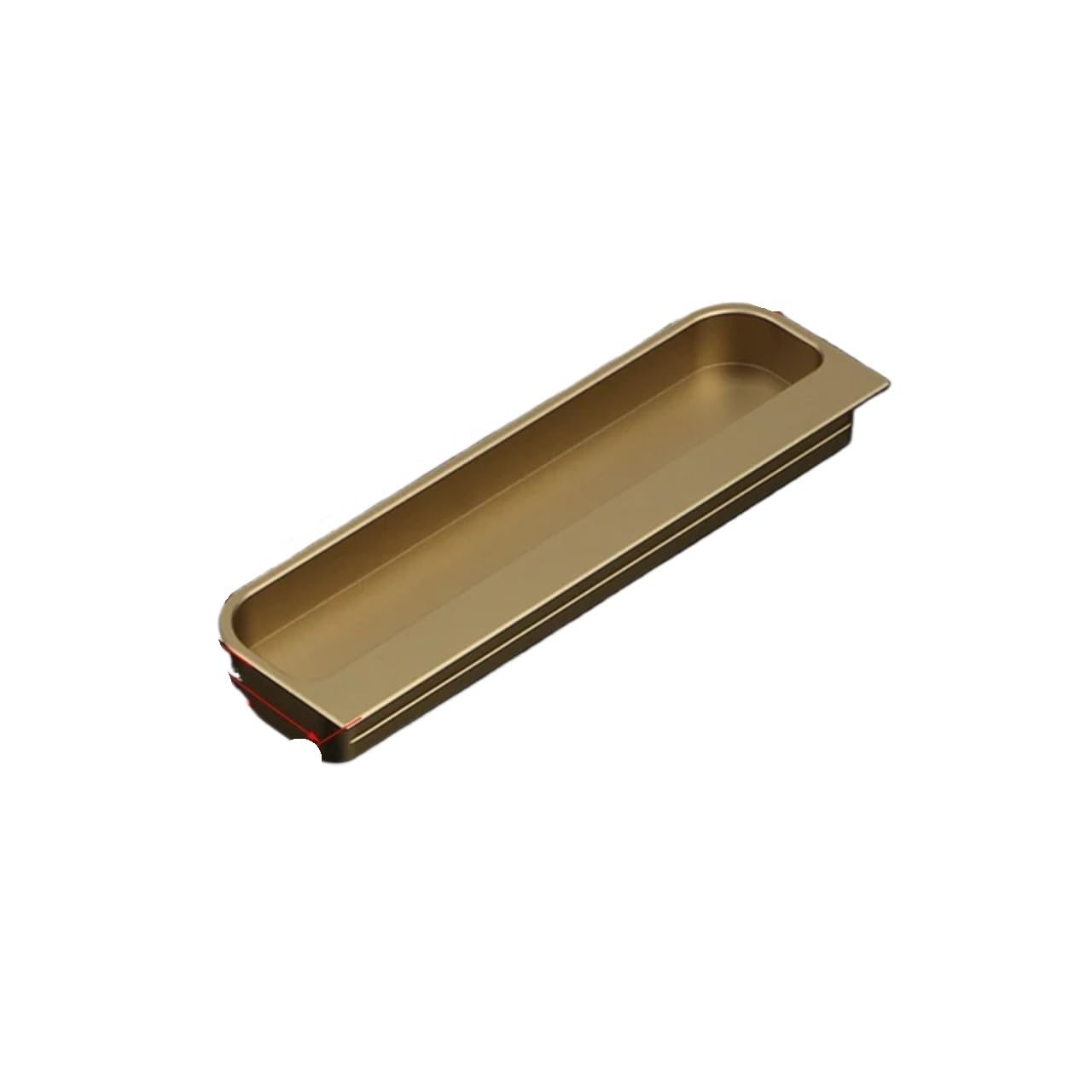 ATEUXOL Recessed Door Handles Mobile Door Trackless Handle Invisible Embedded Cabinet Drawer Wardrobe Pocket(Gold 140MM)