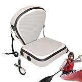 Yjkedfh Asiento Inflable para Barco, Asiento con Respaldo para Canoa,Asiento de canoa ergonómico inflable - Asiento de kayak resistente al desgaste, asiento multiusos para barco con respaldo para