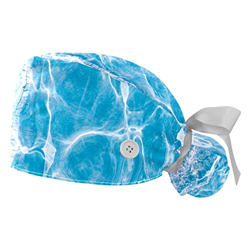 Chapeaux bouffants JDEZ x2 : casquettes de travail ajustables mixtes pour piscine et cuisine