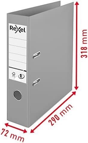 Rexel Pastel Plastic A4 Lever Arch Files, 3 File Folders, Assorted; Pink, Blue & Peach
