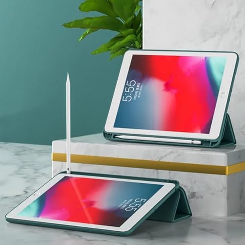 Coverzone iPad için 10.2 2021 9. Nesil A2604&A2603 ile Uyumlu 10.2" Kılıf Kalem Koyma Bölmeli Stand Olan Uyku Modlu Suni Deri Yarı Transparan Silikon Arka Yüzey Ergonomik Yapılı Attractive Smart Cover - Görsel 4