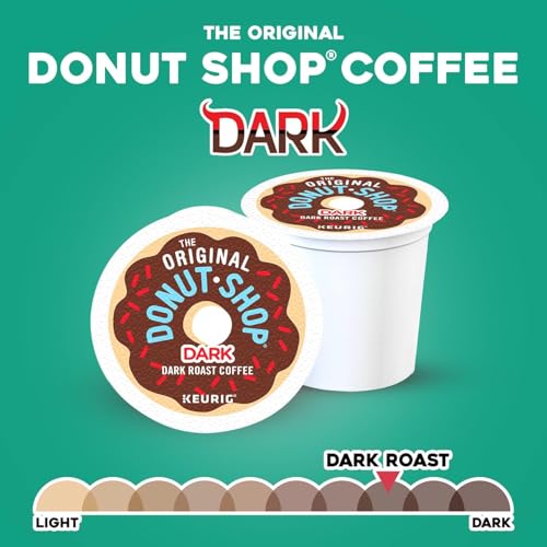 Image of The Original Donut Shop Dark, Keurig Single Serve K-Cups, Dark Roast Coffee Pods, A Devilishly Delicious, Extra Bold Brew ROAST! Fully Flavored and easy going - Simply Great Coffee!