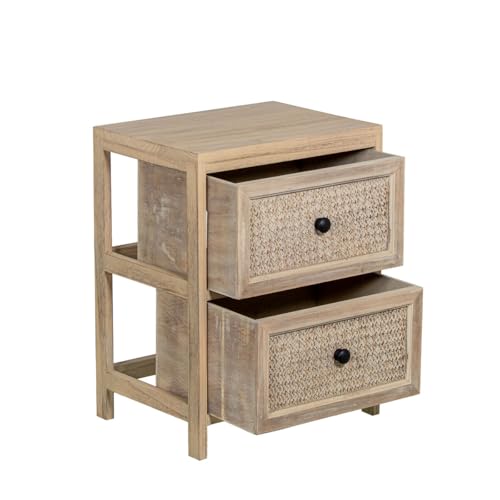 Cajonera marrón de 52 cm de altura, el mueble auxiliar perfecto para tu dormitorio o despacho