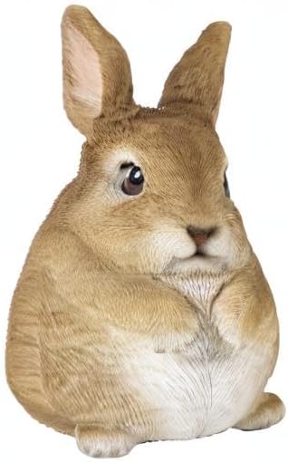 Chubby Brown Polyresin Rabbit Garden Statue