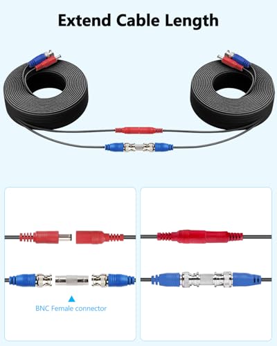Cable BNC para cámaras de seguridad CCTV OOSSXX con alimentación de vídeo para exterior 6