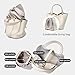 Genuine Leather Lock Design Bucket Bag Vegetable Basket, Fashionable and Versatile Satchel Handbag