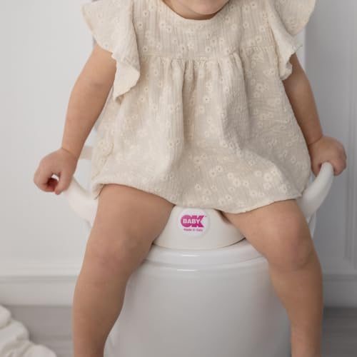 OKBABY Sofa - Toilettentrainersitz mit rutschfesten Kanten - Breite und erhöhte Griffe ermöglichen optimale Stabilität für das Kind - Grau