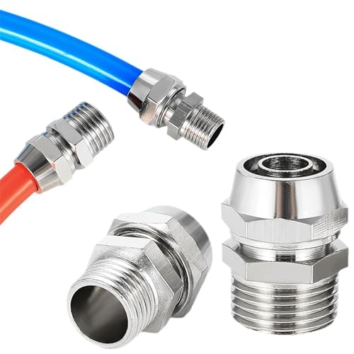 Conector rápido KPC con rosca de cobre niquelado que evita fugas en tubos de 8mm 2