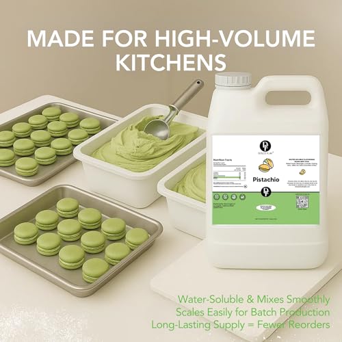 Image of Dolce Flav Pistachio Extract - 1 Gallon Water-Soluble Kosher, Sugar-Free, Concentrated Nutty Pistachio Flavor for Baking, Ice Cream & Pastries