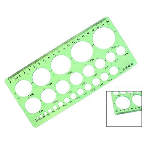 Conjunto de réguas circulares de plástico, estênceis de pintura circular, réguas geométricas, desenh