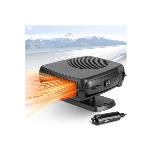 Leaflai 12V and 150W New Upgrade Portable Car Heater, 2 in 1 Heater & Fan, Automobile Windshield Defroster Fan, Summer and Winter Heating or Cooling