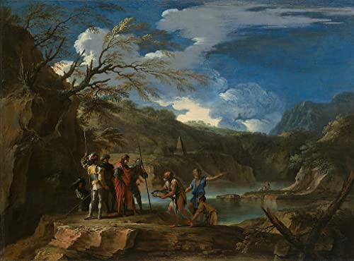 Polícrates y el pescador lienzo artístico de alta fidelidad cromática 60x90cm