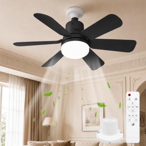 Ventilateur Plafond avec Lumiere et Télécommande, Plafonnier Ventilateur