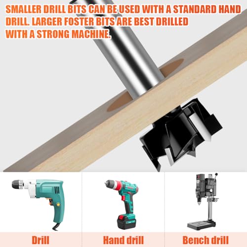 Flintronic ForstnerBohrer 32mm Holz, Cutter mit Rundschaft, Bohrer für holz, Zubehör Bohrmaschine, Holzbohrer, für Hölzer, Spanplatten, Faserplatten