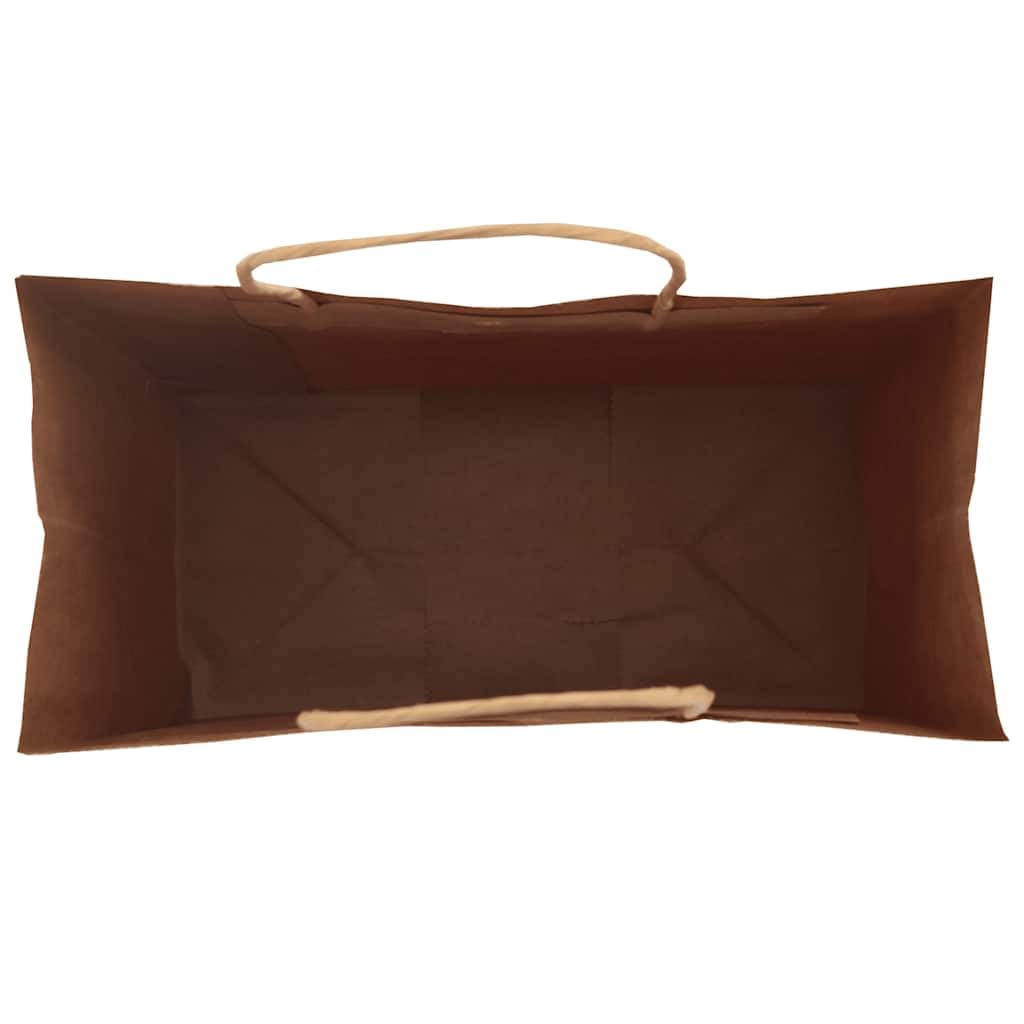 vidaXL Bolsas de Papel con Asas 250 uds Negra 21x11x31 cm