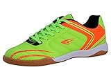  LEKANN No.307 Herren  Hallenschuhe Fußballschuhe Turnschuhe Sportschuhe  rutschfest & Leicht  Neon Grün-Neon Orange Gr. 46 EU