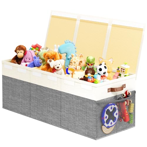 Dayacoco Extra Large Toy Box Chest with Lids, Collapsible Sturdy