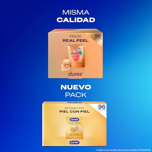 Miniatura 11 de Durex Preservativos Real Feel, Sin Látex, Pack 96 Condones