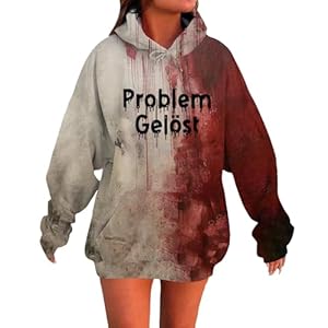 Qixiu Hoodie Damen, Halloween kostüm Damen gruselig, Hoodie, Halloween kostüm männer, Herbst Pullover, Oversize Pullover Teenager mädchen, pullis Teenager mädchen, Long Sweatjacke, Oversize, kostüme