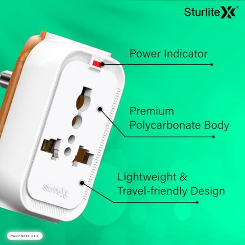 Sturlite Alyx 3 Pin Plug| Universal AC Travel Adapter| ABS Strong Body Socket (Pack of 1) - Image 6
