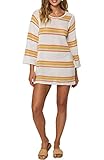  O\'NEILL Goldie Robe courte en tricot à manches longues, Blanc d\'hiver / Goldie, Taille L